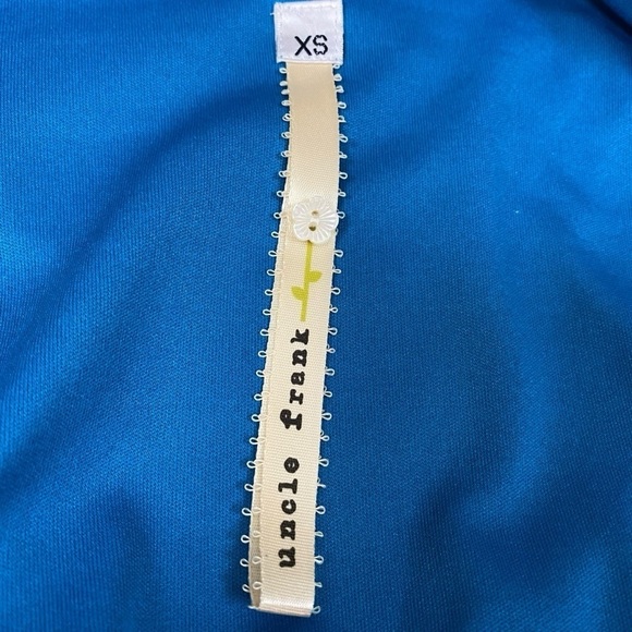 Vintage 90s Uncle Frank Floral 60s 70s Style Shift Dress with Kimono Sleeves XS - Picture 5 of 7